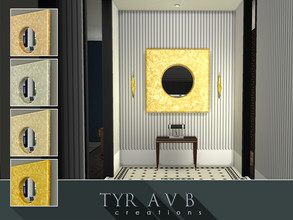 Sims 4 — Gold Mirror by TyrAVB — This modern mirror with mercury glass patterned metallic finish will look impressive in