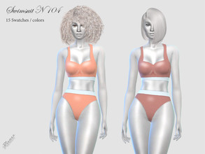 Sims 4 — SWIMSUIT N 104 by pizazz — NEW MESH INCLUDED WITH DOWNLOAD Base game 15 colors / swatches