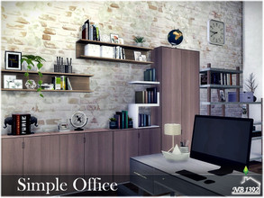 Sims 4 — Simple Office by nobody13922 — A small, elegant, functional office. Size: 6x5 Price: 13 021$ I hope you like it