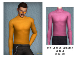 Sims 4 — Turtleneck Sweater [Accessory] by OranosTR — - EA Mesh - 15 Colors - Specular map included - Gloves category