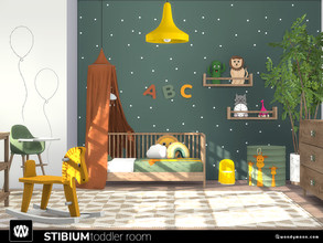 Sims 4 — Stibium Toddler Room by wondymoon — Stibium toddlers sets! Bedroom part; with bed, high chair, potty chair and