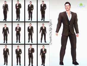 Sims 4 — Model Male (Cas & Game Mode -SET) by couquett — Hi guys there are some game and cas poses for uses in your