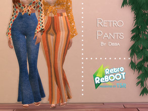 Sims 4 — Retro ReBOOT - Retro Pants by Dissia — Retro Pants 9 swatches Hope you like it ;)