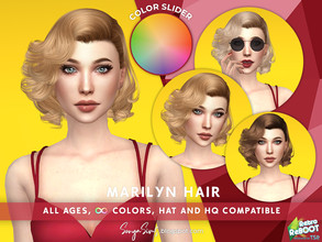 Sims 4 — Retro ReBOOT SonyaSims Marilyn Hair (COLOR SLIDER RETEXTURE) by SonyaSimsCC — This file will make my Marylin