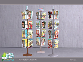 Sims 4 — Retro ReBOOT Read Me. Magazine Stand, v2 (bookcase) by soloriya — Magazine stand v2, bookcase. Part of Retro