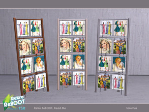 Sims 4 — Retro ReBOOT Read Me. Magazine Stand, v3 (bookcase) by soloriya — Magazine stand v3, bookcase. Part of Retro
