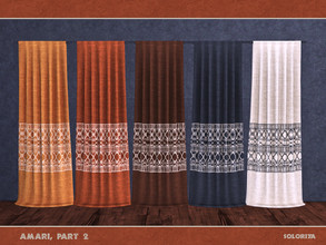 Sims 4 — Amari, part 2. Curtain by soloriya — Curtain with ethnic ornament. Part of Amari Part Two set. 5 color