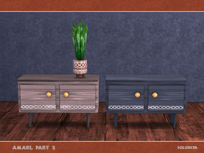 Sims 4 — Amari, part 2. Hallway Table by soloriya — Wooden hallway table. Part of Amari Part Two set. 2 color variations.