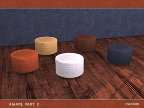 Sims 4 — Amari, part 2. Pouf by soloriya — Ethnic pouf. Part of Amari Part Two set. 5 color variations. Category: Comfort