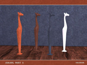 Sims 4 — Amari, part 2. Sculpture Giraffe by soloriya — Sculpture giraffe. Part of Amari Part Two set. 4 color