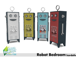 Sims 4 — Retro ReBOOT_kardofe_Robot bedroom_Dresser by kardofe — Cute youth cabinet pretending to be a robot, in four