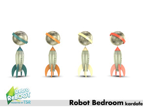 Sims 4 — Retro ReBOOT_kardofe_Robot bedroom_TableLamp by kardofe — Table lamp in the shape of a rocket heading to the