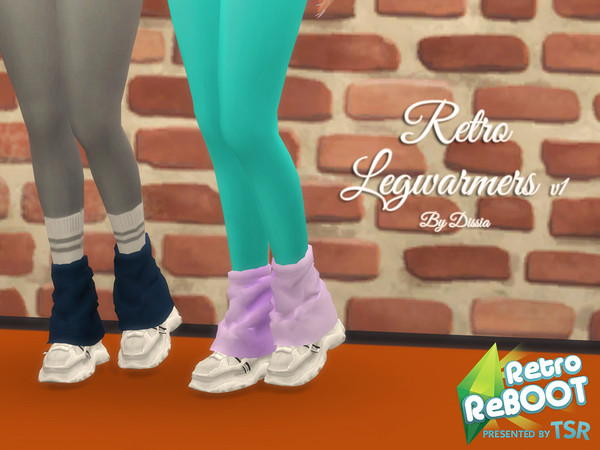 Sims 4 — Retro ReBOOT - Retro Legwarmers V1 (Lower) by Dissia — Retro Legwarmers V1 (Lower) 36 swatches Left bracelet