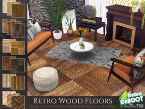 Sims 4 — Retro ReBOOT - Retro Wood Floors by Rirann — Retro Wood Floors 15 variations in one file Base game