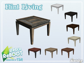 Sims 4 — Retro ReBOOT Flint Living Coffeetable 1x1 by Mutske — A stylish design. It is pure minimalist chic. With a hint