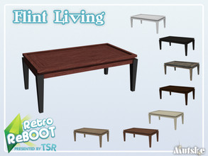 Sims 4 — Retro ReBOOT Flint Living Coffeetable 2x1 by Mutske — A stylish design. It is pure minimalist chic. With a hint
