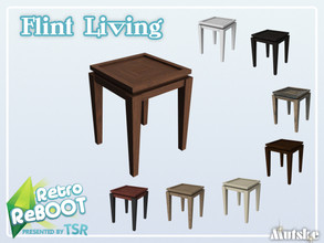 Sims 4 — Retro ReBOOT Flint Living Endtable 1x1 by Mutske — A stylish design. It is pure minimalist chic. With a hint of