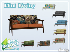 Sims 4 — Retro ReBOOT Flint Living Loveseat by Mutske — A stylish design. It is pure minimalist chic. With a hint of 1960