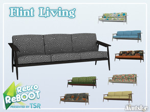 Sims 4 — Retro ReBOOT Flint Living Sofa by Mutske — A stylish design. It is pure minimalist chic. With a hint of 1960