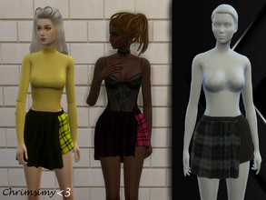 Sims 4 — Half Skirt by chrimsimy — -female skirt -15 swatches -custom thumbnail -all LODs -hq compatible Hope you like