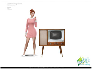 Sims 4 — [Vesta livingroom] - TVset by Severinka_ — TV set From the set 'Vesta livingroom electronics&decor' Retro