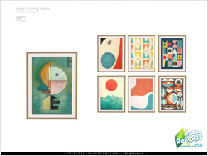Sims 4 — [Vesta livingroom] - posters by Severinka_ — Posters From the set 'Vesta livingroom electronics&decor' Retro