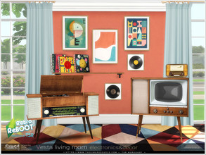 Sims 4 — [RetroReBOOT] Vesta livingroom electronics/decor by Severinka_ — A set of electronics and decor for decoration