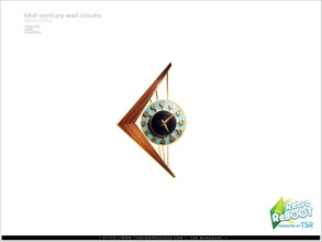 Sims 4 — [Mid-century] Wall clock v01 by Severinka_ — Wall clock v01 From the set 'Mid-century wall clocks' Retro ReBOOT
