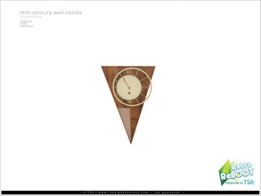 Sims 4 — [Mid-century] Wall clock v02 by Severinka_ — Wall clock v02 From the set 'Mid-century wall clocks' Retro ReBOOT