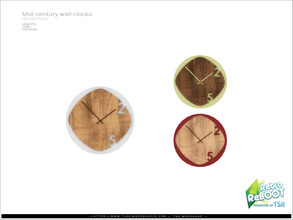 Sims 4 — [Mid-century] Wall clock v08 by Severinka_ — Wall clock v08 From the set 'Mid-century wall clocks' Retro ReBOOT