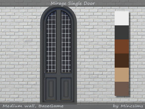 Sims 4 — Mirage Single Door by Mincsims — for medium wall 6 swatches