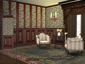 Sims 4 — MB-Vintage_Venue_Irma2 by matomibotaki — MB-Vintage_Venue_Irma2, elegant wooden paneling with underlying textile