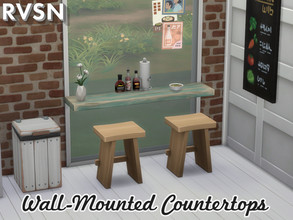 Sims 4 — Over The Counter Countertops by RAVASHEEN — The 'Over The Counter' series features wall mounted countertops that