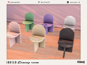 Sims 4 — Indigo Dining chair by Winner9 — Dining chair from my Indigo set, you can find it easy in your game by typing