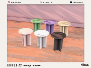 Sims 4 — Indigo Dining stool by Winner9 — Dining stool from my Indigo set, you can find it easy in your game by typing