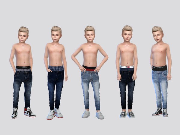 Sims 4 — Rhyden LowWaist Jeans Boys by McLayneSims — TSR EXCLUSIVE Standalone item 15 Swatches MESH by Me NO RECOLORING