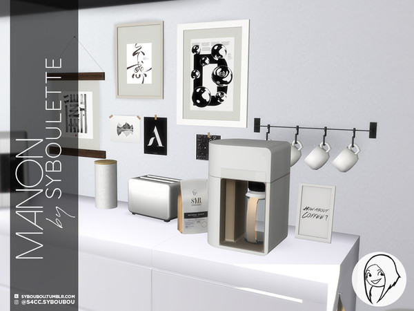 Sims 4 — Patreon Early Release-Manon Kitchen set (Part 2: appliances) by Syboubou — This set contains appliances with
