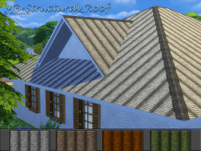 Sims 4 — MB-Structural_Roof by matomibotaki — MB-Structural_Roof, decorative metal roof come in 4 different color shades,