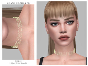 Sims 4 — Glanche Choker by -Merci- — New accessories for Sims4! -For female, teen-elder. -All LODs. -No allow for random.