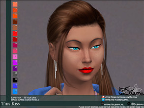 Sims 4 — This Kiss by Silerna — - Base game compatible - Lipstick - Teen - Young adult - adult - elder - 16 different