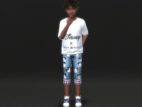 Sims 4 — Disney X Tommy Hilfiger trousers for children 2 by Aldaria — Disney X Tommy Hilfiger trousers for children