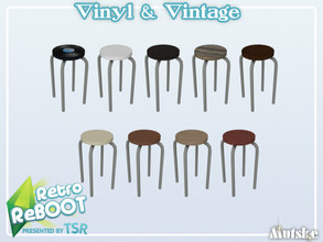 Sims 4 — Retro ReBOOT Vinyl Endtable by Mutske — Vintage and Vinyl for you home or store. This table is part of the