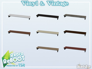 Sims 4 — Retro ReBOOT Vinyl Shelf 2x1 by Mutske — Vintage and Vinyl for you home or store. This shelf is part of the