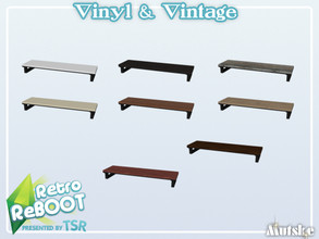 Sims 4 — Retro ReBOOT Vinyl Shelf 1,5x1 by Mutske — Vintage and Vinyl for you home or store. This shelf is part of the