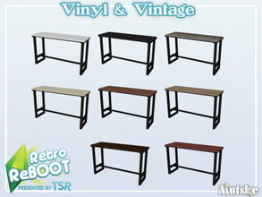 Sims 4 — Retro ReBOOT Vinyl Sidetable by Mutske — Vintage and Vinyl for you home or store. This table is part of the