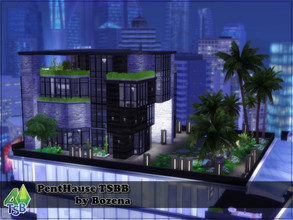Sims 4 — PentHause TSBB by Bozena — A four-level apartment for those who love great rest and fun. The apartment includes