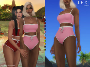 Sims 4 — LEXI | shorts by Plumbobs_n_Fries — New Mesh High Waisted Athletic Shorts HQ Texture Female | Teen - Elders Hot