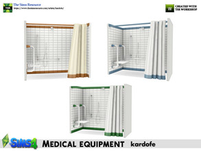 Sims 4 — kardofe_Medical equipment_Accessible shower by kardofe — Handicapped accessible shower, with grab bar seats and