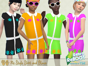 Sims 4 — RetroReBOOT 70s Blouse - Needs Kids Room by Pelineldis — Back to the flower power time of the early 70s. A cute