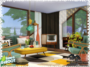 Sims 4 — Retro ReBOOT - RITA -Living Room by marychabb — I present a room - Living room, that is fully equipped. Tested.
